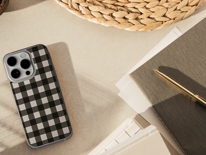 Black and Cream Gingham-Insert Only