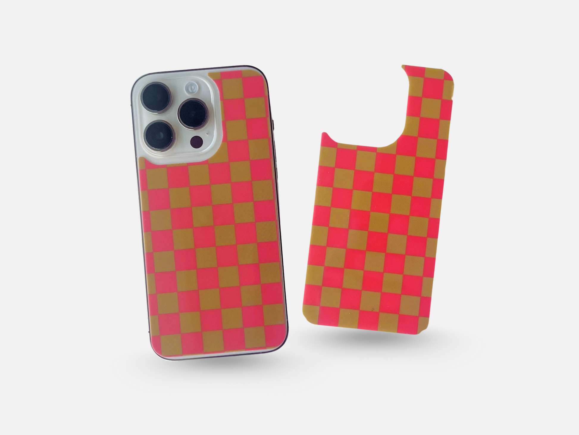 Pink and Mustard Checkers - iPhone 17 Pink and Mustard Checkers - iPhone 17