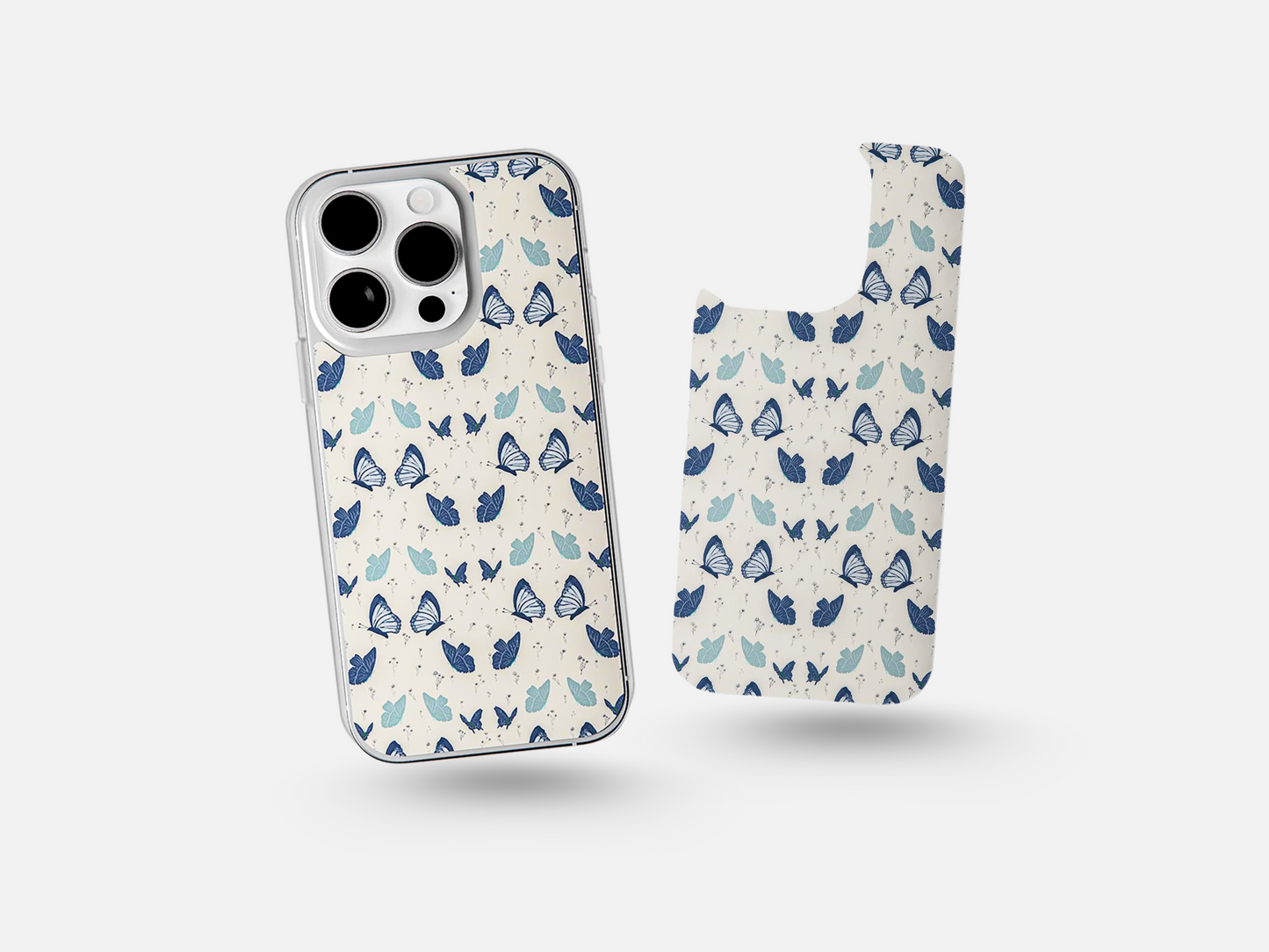Blue Butterfly and Florals-Insert Only