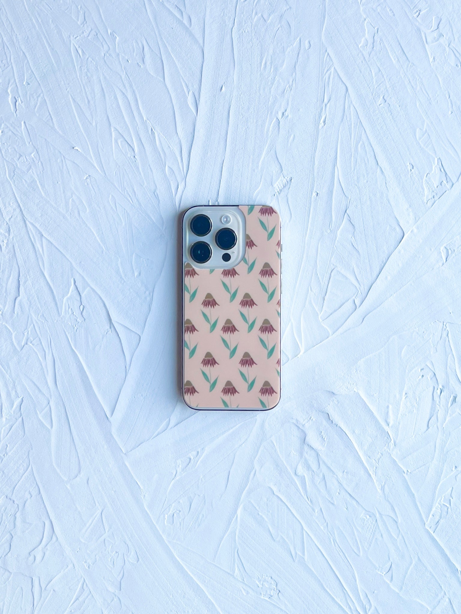 Cute floral sunflower design for clear phone case