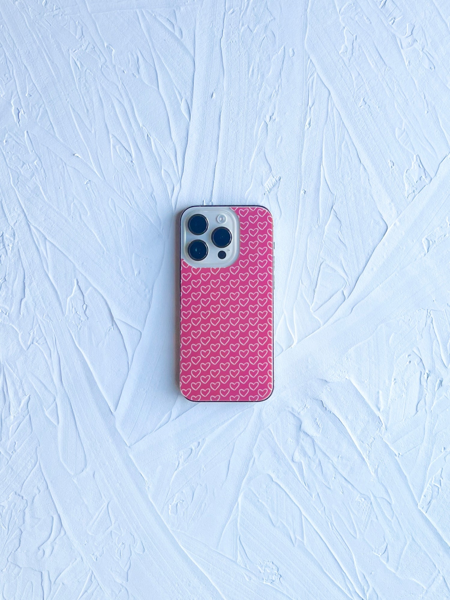 Cute pink hearts design for Valentine's clear phone case