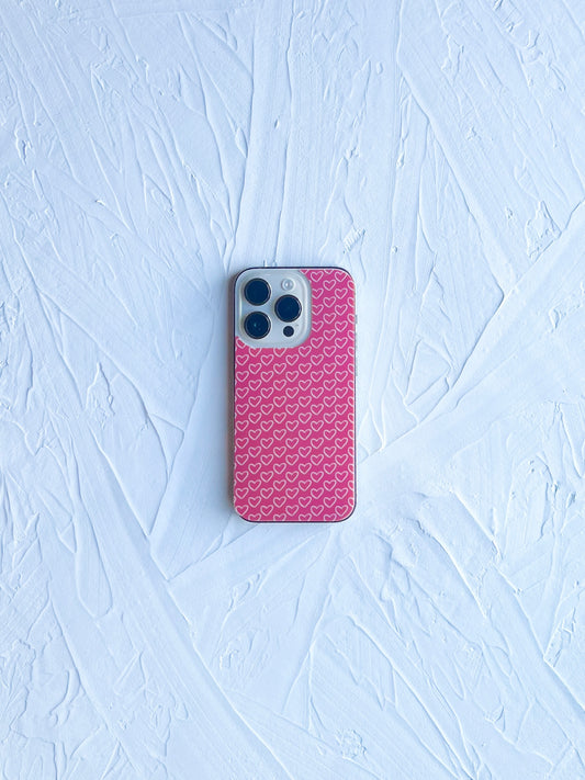 Cute pink hearts design for Valentine's clear phone case
